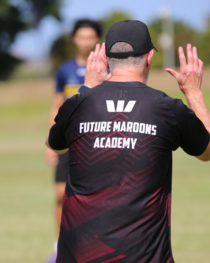 QRL's John Mitchell explains a training drill. 