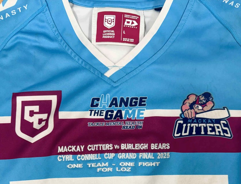 Image: Mackay Cutters | Cutters honour Laurie with a tribute on their jersey.