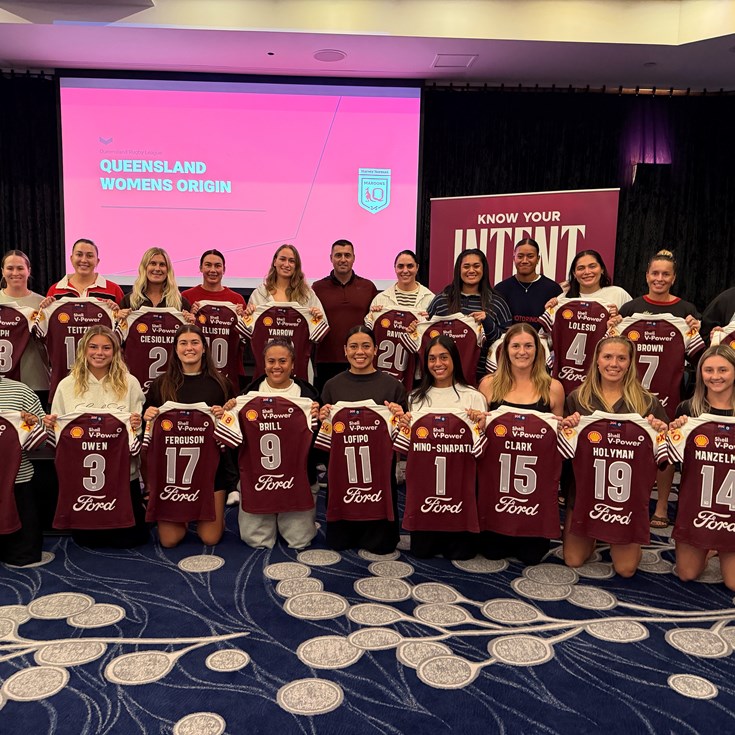 Harvey Norman Queensland Maroons Jersey Presentation
