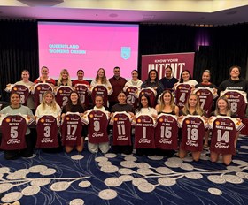 Harvey Norman Queensland Maroons Jersey Presentation