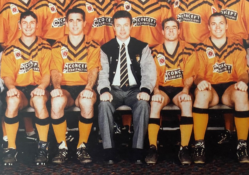 Graham Herlihy as coach of Easts Tigers in 1999.
