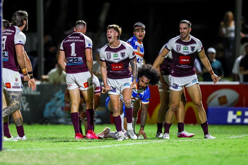 Guy Hamilton celebrates a turnover
