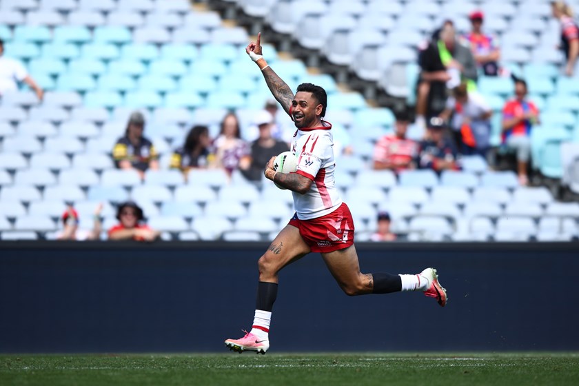 Kyle Coghill try celebration. NRL Imagery.