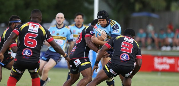 Norths flex muscle v Hunters
