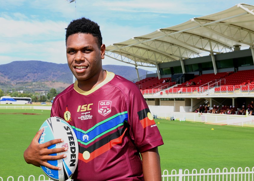 Gabriel Mooka in his Murri Under 16 jersey. PHOTO: QRL Media