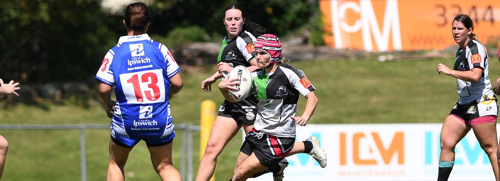 Teresa Anderson of Souths with the ball. Photo: Vanessa Hafner / QRL Media 