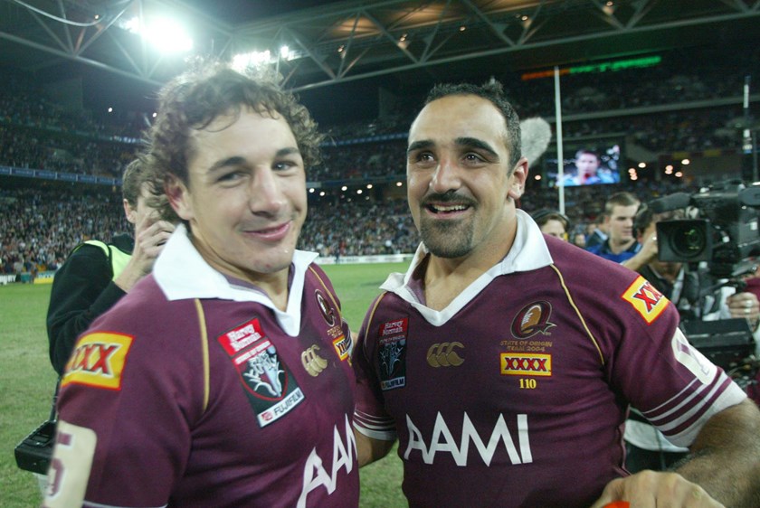 Billy Slater (left) and Tonie Carroll (right) - 2004